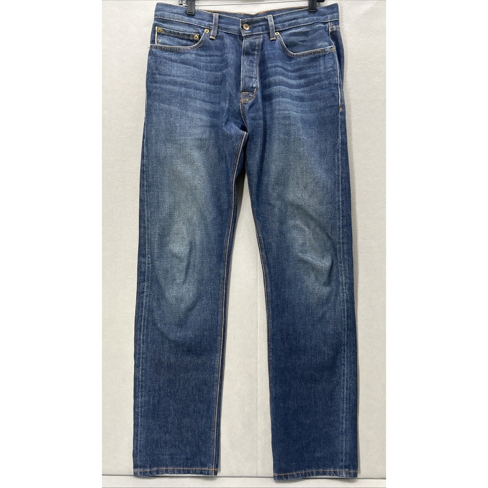 Wies Made Jeans Mens 33x34 Blue Selvedge Denim Sam Fit Straight Leg READ